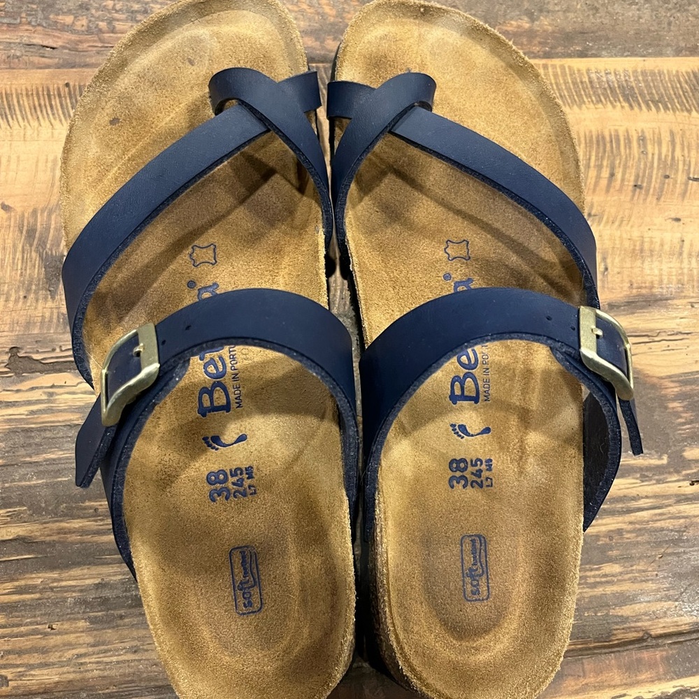 Birkenstock’s size 38 = 7.5 Navy